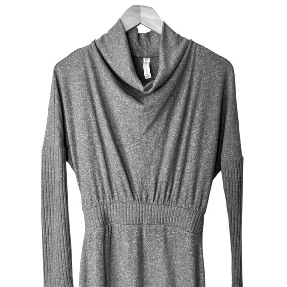 DAILY PRACTICE Draped Cowl Neck Midi Dress in Gray Women’s XXS - Picture 7 of 16